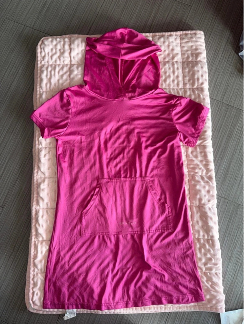 Hot Pink Girls Spyder Youth Hooded Cover-Up